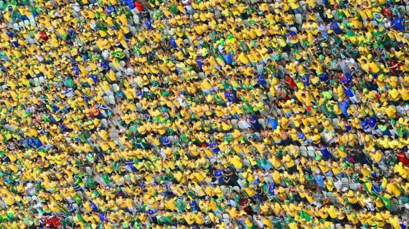 Torcida na arquibancada do Castelão, no jogo do Brasil contra o México (Foto: Francois Xavier Morit) Torcida na arquibancada do Castelão, no jogo do Brasil contra o México (Foto: Francois Xavier Morit)