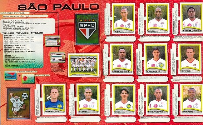 Esse era um exemplo de página do álbum do Campeonato Brasileiro de 2002 (Foto: Divulgação)