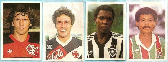 Álbum de figurinhas do Carioca 1988 contou com Zico, Dinamite, Cláudio Adão e Washington (Foto: Reprodução)