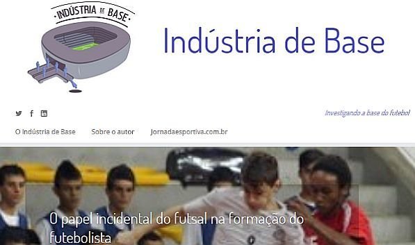 O site publica reportagens que investigam a base do futebol