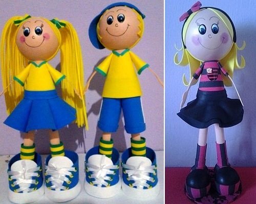 O artesão também produz bonecos de EVA de outros times (Foto: Divulgação)