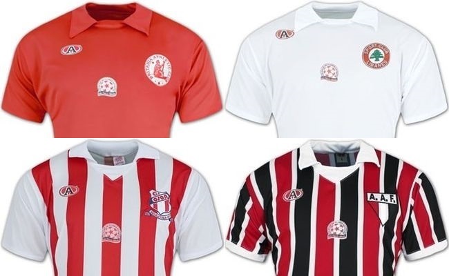 Aktion idealizou camisas de clubes paulistas existentes entre 1894 e 1928 (Foto: Só Futebol Brasil)