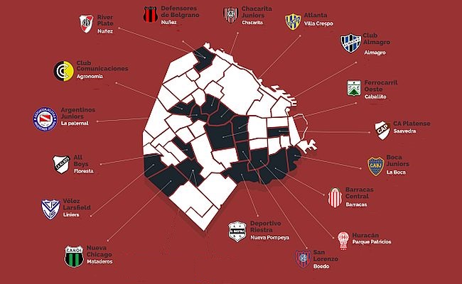 Buenos Aires conta com 29 clubes nas cinco principais divisões argentinas (Foto: Reprodução)