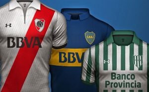 O designer italiano Davide Lanave imaginou como seriam as camisas de times argentinos se vestissem Under Armour. Foram contemplados 16 dos maiores clubes (Divulgação)
