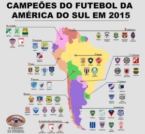 Confira os clubes campeões de cada país sul-americano em 2015 (Foto: O Curioso do Futebol)