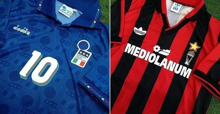 10 camisas retrô da loja italiana Sport World Shop