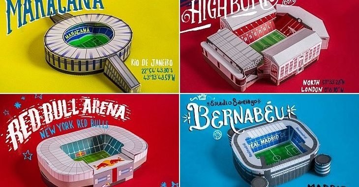 Site disponibiliza miniaturas de estádios para montar com papel