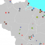 O mapa de Alessandro Arantes reúne os 128 clubes das 4 divisões nacionais (Foto: Bola Amarela FC)