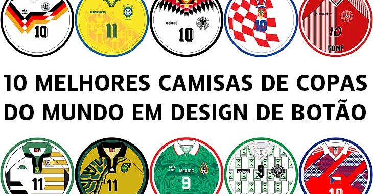 10 melhores camisas de Copas do Mundo em design de futebol de botão