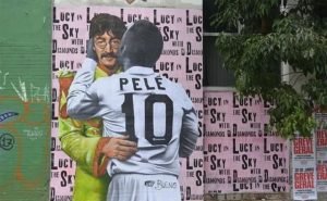 Ilustração na rua da Consolação, em São Paulo (Foto: Divulgação)
