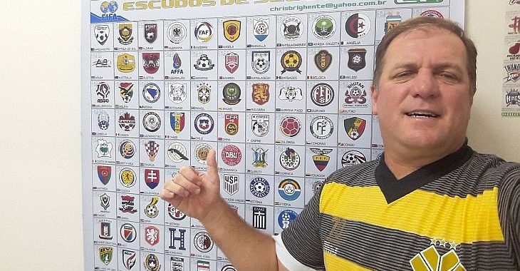 Dentista catarinense já desenhou mais de 3,5 mil escudos de futebol no Paint