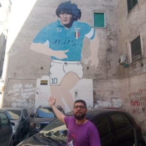 Daniel se divertiu com o passeio tradicional de Nápoles (Foto: Daniel Herculano)