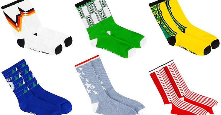 Loja australiana vende meias com estampas de camisas clássicas do futebol mundial