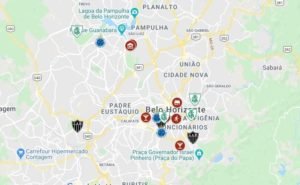 Confira no mapa os pontos citados no artigo de Lucas Abdo, morador de BH (Foto: Reprodução Google)