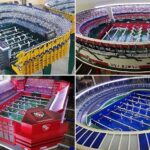 A Superclásico Metegoles já produziu 400 mesas de pebolim, de cerca de 20 estádios (Foto: Divulgação)
