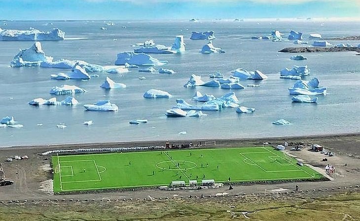 A Groenlândia não é filiada à Fifa. Atualmente, o futebol groenlandês integra a Conifa (Foto: Reprodução)