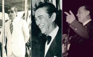 Januário Carneiro, Juscelino Kubitschek e Otacílio Negrão de Lima: Nomes que tiveram força no futebol (Foto: Acervo fotográfico da Coleção Memória da Assembleia Legislativa de Minas Gerais)