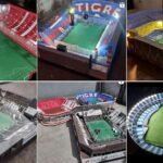 As mesas de estar no formato de estádio medem 1 metro de largura (Foto: Divulgação)