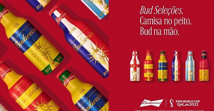 Budweiser lança garrafas colecionáveis de seleções da Copa de 2022