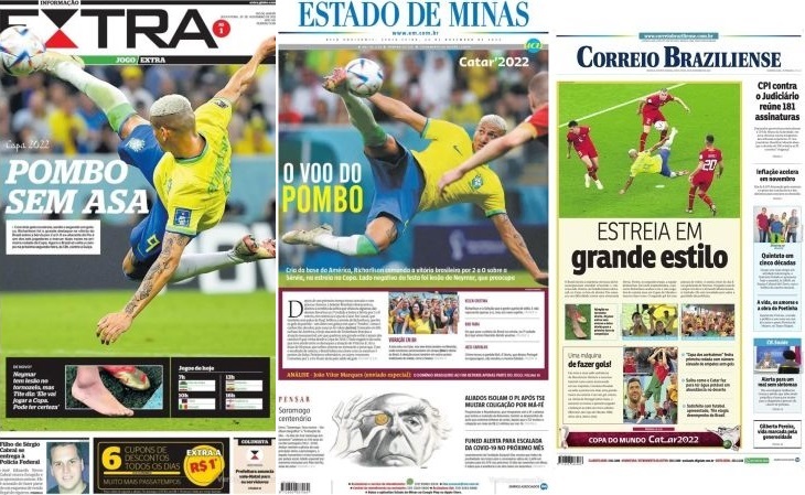 Muitos jornais deram manchete para a vitória da Seleção (Foto: Reprodução)