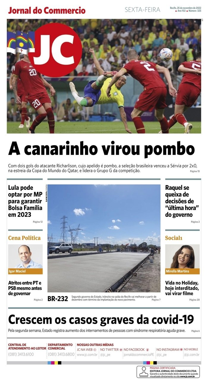 As capas de jornais do Brasil após a estreia da Seleção no Qatar
