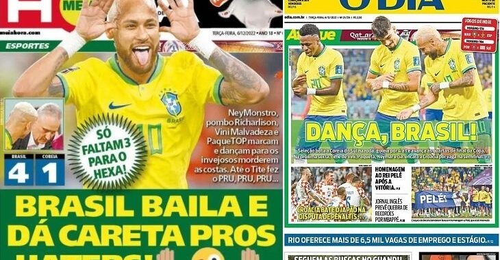 Como as capas de jornais mostraram o baile do Brasil sobre a Coreia do Sul