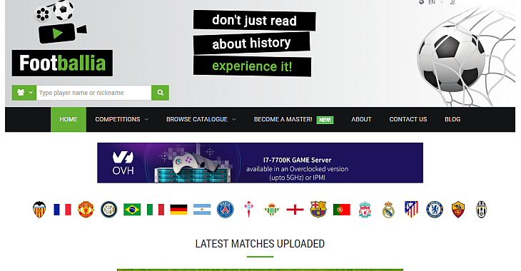 Footballia: O site que disponibiliza gratuitamente jogos do passado na íntegra