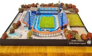 O estádio Maksimir, do Dínamo Zagreb, foi a primeira miniatura (Foto: Divulgação)