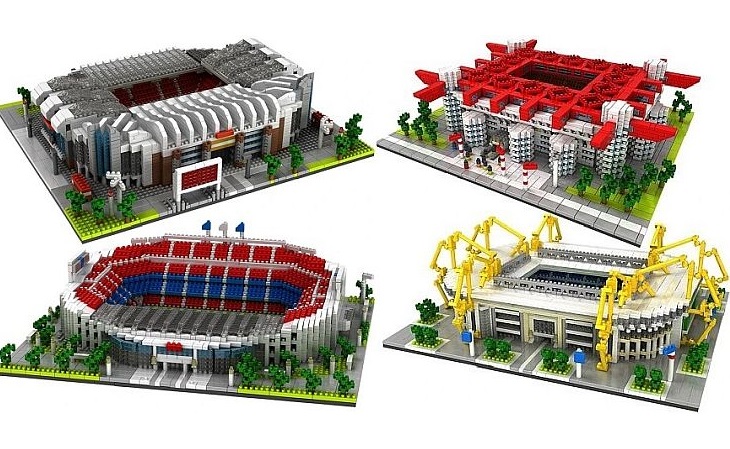 As miniaturas de estádios possuem entre 3.500 e 4.575 peças (Foto: Reprodução)