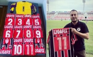 O colecionador Diogo Luiz é referência entre torcedores do Joinville (Foto: Acervo pessoal)
