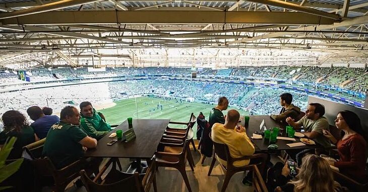 Estádio do Palmeiras tem mirante na arquibancada com Open Bar e Food