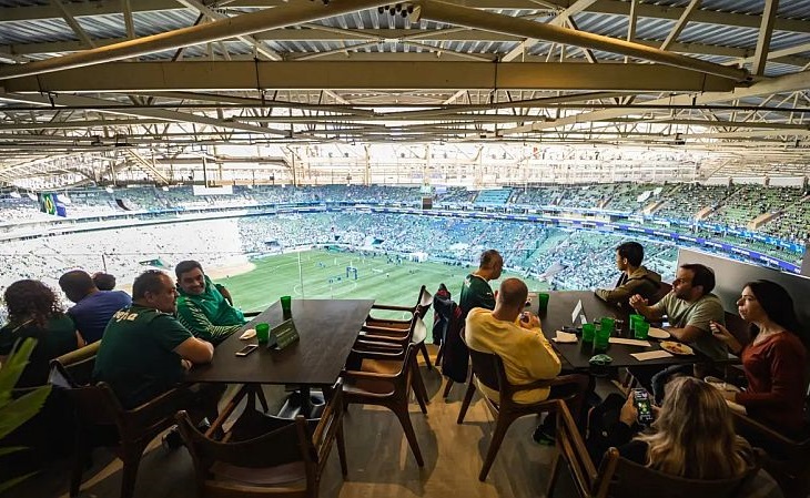 Estádio do Palmeiras tem mirante na arquibancada com Open Bar e Food