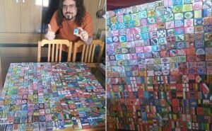 Diego de Medeiros faz uma arte diferenciada: caixinhas de fósforos temáticas (Foto: Acervo pessoal)