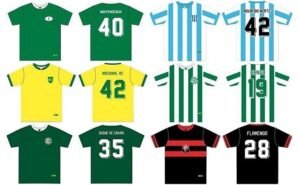 A coleção "Camisas Cearenses" vai lançar, inicialmente, camisas retrô de 10 times (Foto: Divulgação)