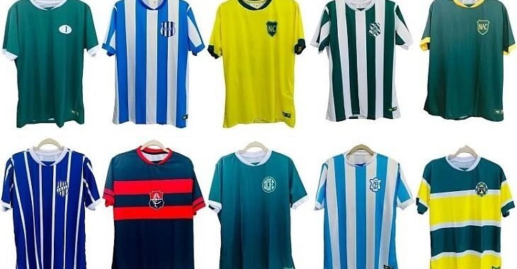 Projeto lança camisas retrô de 50 clubes cearenses extintos