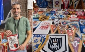 Gustavo Aldacourrou tem, até esta entrevista, 600 flâmulas de futebol (Foto: Acervo pessoal)