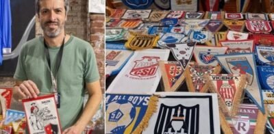 Argentino coleciona centenas de flâmulas de futebol de todo o mundo