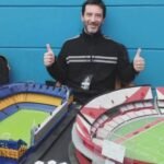 Leo Lermett, de 50 anos, produz miniaturas de estádios desde os 13 anos (Foto: Acervo pessoal)